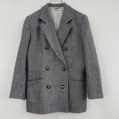 EVA DCNNA(L)テーラードジャケット*グレンチェック*ウール*お呼ばれ
