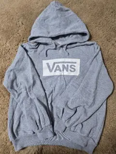 VANS グレー フード付きパーカー Fサイズ