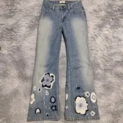 Archive Y2K GAP flare denim 刺繍 花柄 フェードのサムネイル