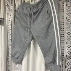 グレー ジョガーパンツ サイドポケット付き