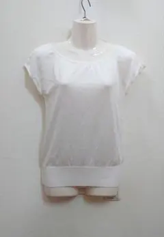 ビアッジョブルー フレンチスリーブニット スリットスリーブニット サマーニット