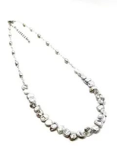 【超希少テリ最強】本真珠ケシパールネックレス　シルバーグレー　ベビーパール