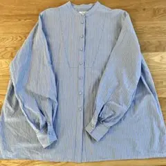 FREAK'S STORE フリークスストア バンドカラー ストライプブラウス