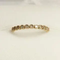 美品 アガット K10 ダイヤモンド ハーフエタニティ フリル リング 9号 2025年最新】agete リング ハーフエタニティの人気アイテム