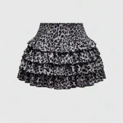 【SHEIN】レオパード柄カジュアルミニスカート