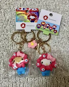 お値下げ中!!大坂万博 ミャクミャクキーホルダー キティちゃんケース