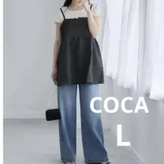 美品☆coca エンボスキャミソール Lサイズ