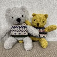 手芸　テディベア2体セット