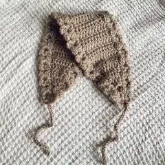 ハンドメイド ヘッドドレス イヤーマフラー バブーシュカ 編み物