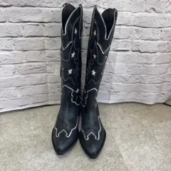 【新品】ZARA ヴィンテージ スターウエスタンブーツ 39（X-35m）のサムネイル