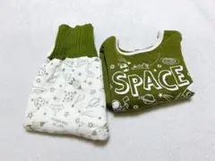 ベビー　服　キルトパジャマ　腹巻き付き