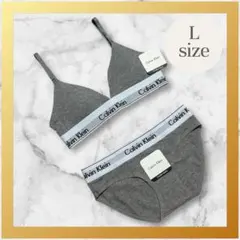 Calvin Klein ブラジャーショーツセット Lサイズ グレー