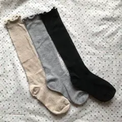 新品　ハイソックス　23〜25cm 3足 セット　レディースハイソックス