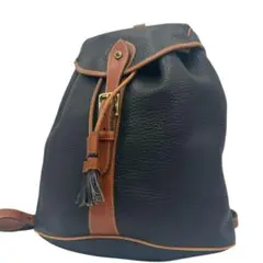 美品　ドゥーニーアンドバーク　リュック　レザー　バイカラー　ロゴ　A4収納◎