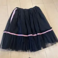 メゾピアノ　黒のチュールスカート サイズ120