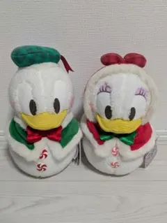 ドナルドダック・デイジーダック スノースノーぬいぐるみ