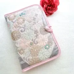【帯リメイク】No. 125 お薬手帳ケース マルチケース　ブックカバー