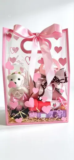 ハート型ケース入り テディベア ギフトセット - メルカリ