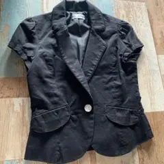 GLACIER ブラック テーラードジャケット　半袖