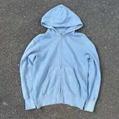 00s oldnavy スカイブルー ジップパーカー シティボーイ 短丈 y2k