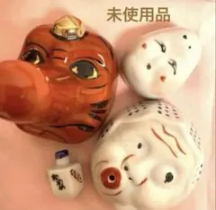 天狗 おかめ ひょっとこ かなり大きなお面3点セット ひょっとこ おかめ 七福神 天狗 お稲荷 色々 お面 9面 おめん 踊り