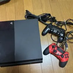 PlayStation 4 本体 赤黒コントローラー付き