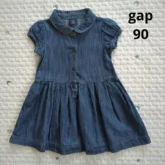 gap　半袖デニムワンピース　90　18-24m