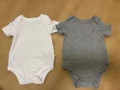 GAP ロンパース 3-6ヶ月 ホワイト グレー 2枚セット