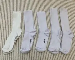 靴下 5足セット 白 記名消し後あり 24〜26cm しまむらなど 水通しのみ