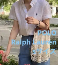 週末セールPOLOポロラルフローレンショートスリーブリネンシャツフィリピン製のサムネイル