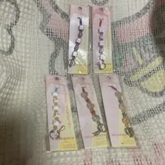 サンリオ　平成レトロ　1999 ストラップ型ホルダー　5コセット