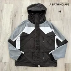 A BATHING APE エイプ スノボジャケット カラーブロック M 黒のサムネイル