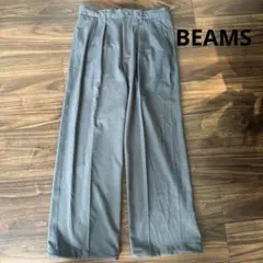 お値下げ！BEAMSワイドスラックス パンツ.グレーmen'sMサイズのサムネイル