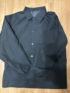 ナイロンフード付きジャケット ブラック