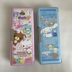 サンリオ 両面開き筆箱 2個セット シュガーバニーズ シナモロールのサムネイル