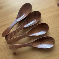木製　レンゲ4本セット　未使用のサムネイル