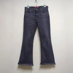 ★日本製 RED CARD USED加工 ストレッチ フレア デニムパンツ