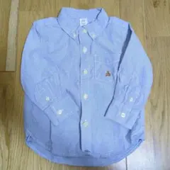 babyGAP 水色 クマ刺繍 長袖シャツ 90cm 18〜24months