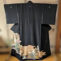 黒地 金彩 裾模様 長襦袢 | Mercari