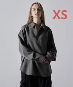 ヘリンボーンTRサイドレーススキッパーシャツ　XS