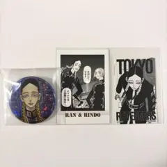 東京リベンジャーズ 灰谷蘭 缶バッジ ぱしゃこれ 購入特典ステッカー