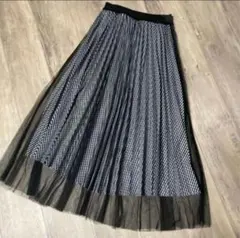 美品アーバンリサーチ　リバーシブルチュールスカート　プリーツスカート