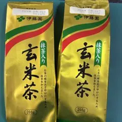 未開封　伊藤園　玄米茶(抹茶入り)200g 2袋のサムネイル