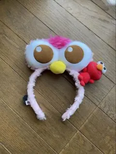 エルモ付き ふわふわピンクカチューシャ ユニバ USJ