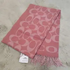 【ミッチー様検討中】COACH 　マフラー　ピンク　新品　カシミヤ混