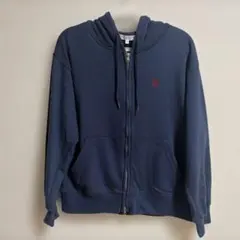U.S. POLO ASSN. ダブルジップパーカー ネイビー