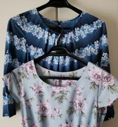 ローラアシュレイ（2着セット） 七分袖とフレンチスリーブのワンピース　9号サイズ