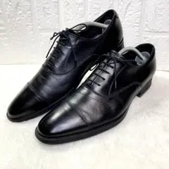 美品】リーガル REGAL w65 ストレートチップ 黒 ブラック シューズ