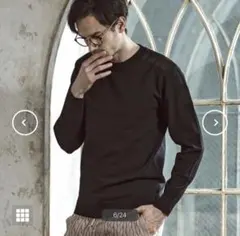 Kappa × 1PIU1UGUALE3 異素材切り替えクルーネックニット