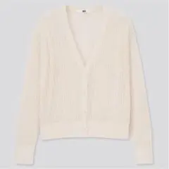 ユニクロ　ハイツイストコットンショートカーディガン　L